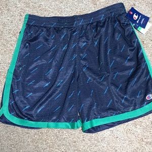 NWT  Mens Mesh Athletic Shorts Navy Blue/ Green multiple sizes
